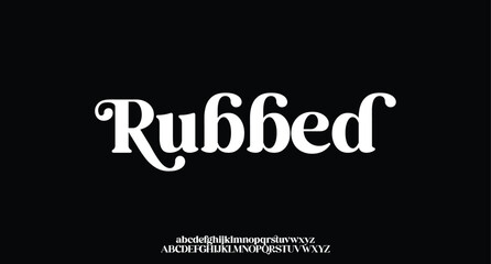 Rubbed, elegant modern alphabet letters font logo. logo alphabet. Minimal modern urban fonts for logo, brand etc. Typography typeface uppercase lowercase and number. vector illustration
