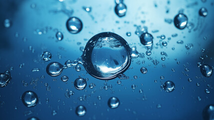 Étendue d'eau. Eau claire et bleue. Goutte d'eau qui éclabousse dans l'eau. Liquide, aquatique. Pour conception et création graphique. 