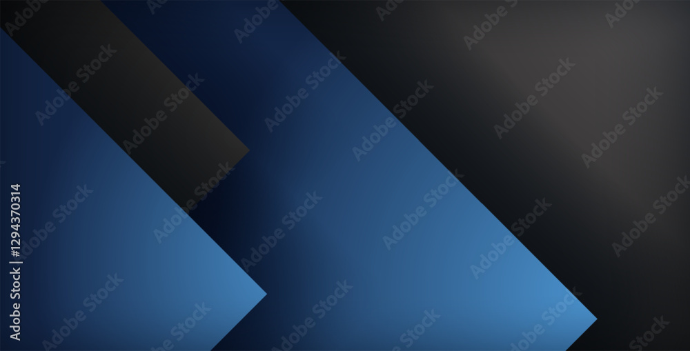 Wall mural blue geometric triangle vector background overlap layer on black space for text and background desig
