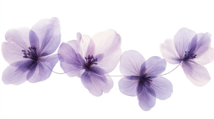Obraz premium Delicate and dreamy purple flowers with translucent petals