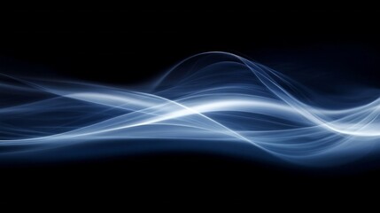 Gentle blue waves drift and merge in a serene moment, creating an atmosphere of calm and elegance. This beautiful interplay of light evokes tranquility and inspiration