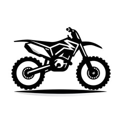 Obraz premium Silhouette of a motocross motorcycle.