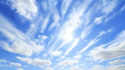 Fototapeta premium A cloud-free, deep blue sky that stretches endlessly, offering a peaceful and clear atmosphere.