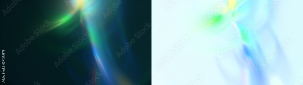 Poster soft glow prism overlay: abstract background with a soft light glow and a subtle prism effect. use f