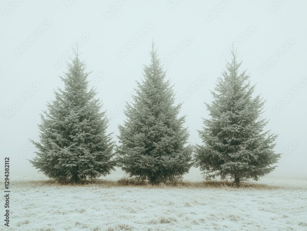 Canvas Prints Winter Trees Standing