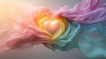 Fototapeta premium Celebrating pride month with love art