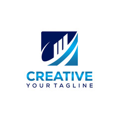 financial business logo design vector