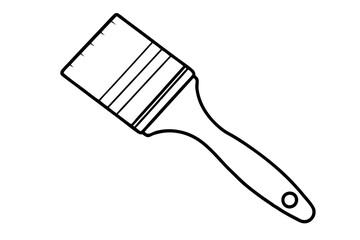 "Classic Paintbrush Flat Icon for App – Artistic Design Vector"