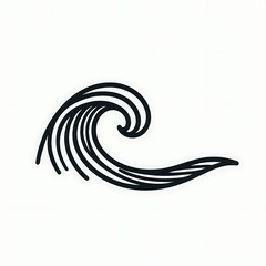 Abstract ocean wave graphic design.
