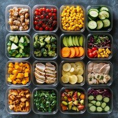An image of healthy food and diet food with low calories and low fat