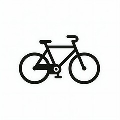 Obraz premium Simple black line drawing of a bicycle.