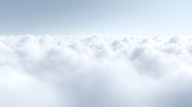 A soft, clear sky with minimal cloud coverage, allowing the bright blue expanse to dominate the view.