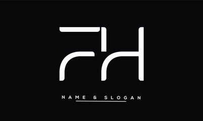 FH, HF Abstract Letters Logo Monogram