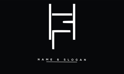 FH, HF Abstract Letters Logo Monogram