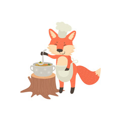 Fox Cooking Soup