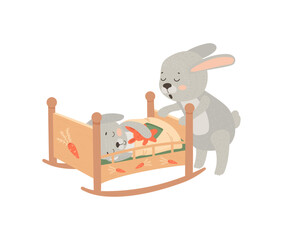 Rabbit Lulling Baby