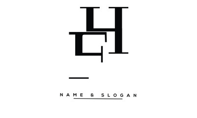 FH, HF Abstract Letters Logo Monogram