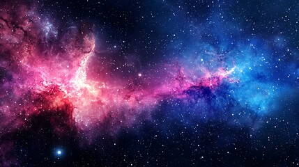 Fototapeta premium Stunning cosmic explosion outer space digital art nebula environment wide view celestial wonders