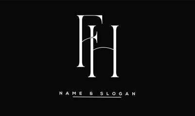 FH, HF Abstract Letters Logo Monogram