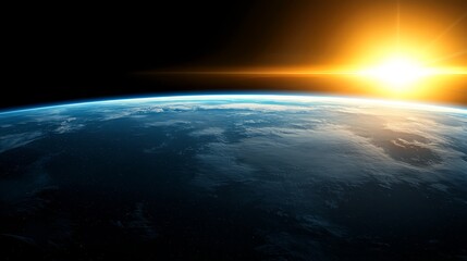 Fototapeta premium Breathtaking view of planet earth from space, a stunning display of blue oceans, white clouds, and landmasses