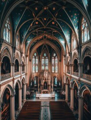 Obraz premium Large Cathedral Interior