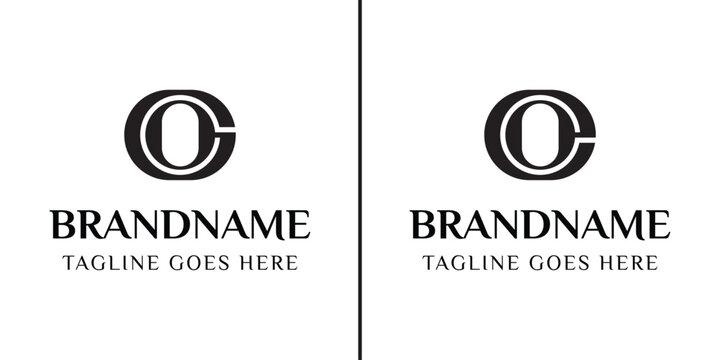 Letters GO and EO Monogram Logo, for any business or identity with GO OG EO OE initials
