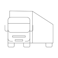 Simple of Truck Logistics Related Vector Line Icons. Contains such Icons as Cargo Inspection, Route, Forklift at warehouse and more. Editable Stroke. Flat style Eps 10