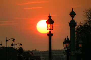 Sunset In Paris Place de la Concorde