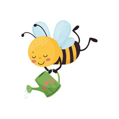 Flying Bee with Watering Can