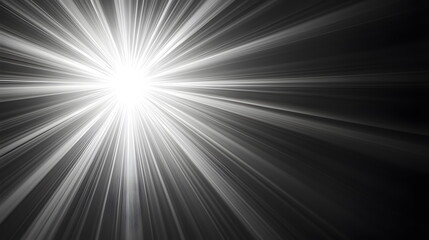 Obraz premium Bright light rays shining through darkness creating a stunning abstract background effect with a glowing source.
