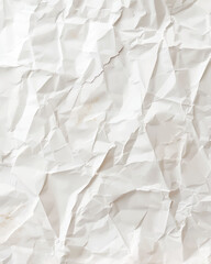 Obraz premium Crumpled white paper texture: creative background for design projects