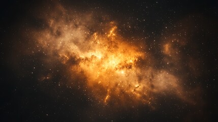 Naklejka premium Cosmic explosion event outer space digital art celestial environment wide-angle view astronomical concept