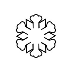 snowflake icon on white background