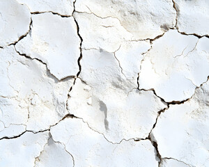Cracked, arid desert soil under sunlight