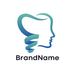 Implant Dental Face Head Logo Design