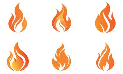 set of fire icons