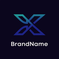 Letter X Arrow Modern Logo Design