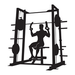 Fototapeta premium gym element silhouette 