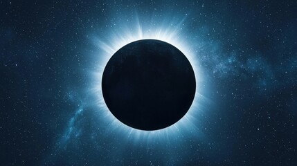 Fototapeta premium Breathtaking Solar Eclipse Over Starry Night Sky