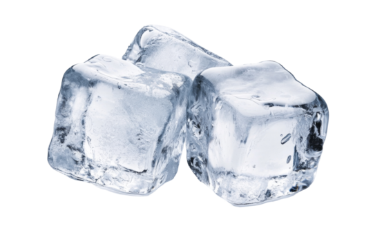 Ice cubes on transparent background png format clear visuals for drink presentations white environment high-quality concept