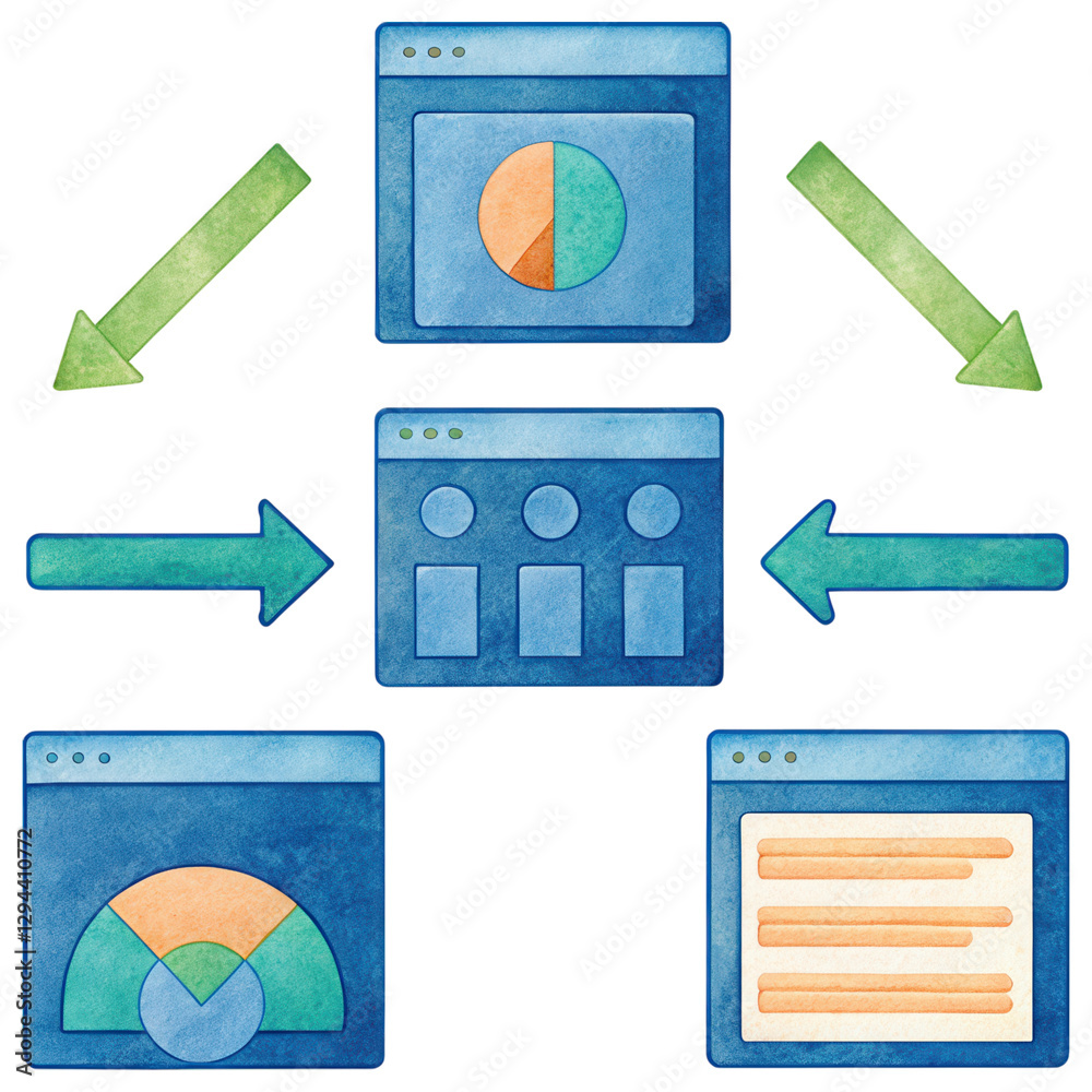 Poster ecommerce marketing plan, optimizing user experience through data visualization and interface design