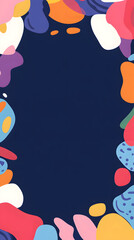 A vibrant background for an advertising banner, featuring colorful waves and dots that create an energetic atmosphere.
