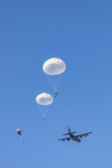 Yearly event Market Garden paradroppings in september at Ginkel heath in Ede The Netherlands