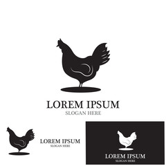 Rooster isolated logo icon vector illustration template design