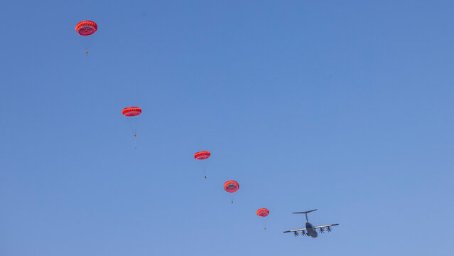 Yearly event Market Garden paradroppings in september at Ginkel heath in Ede The Netherlands