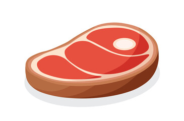 vector illustration of a meat, beef, steak