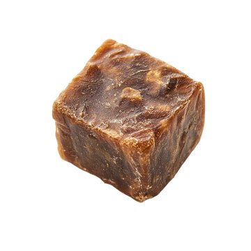 Dark Brown Resin Cube isolated on transparent background
