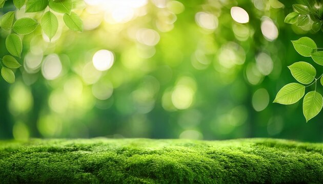 green bokeh out of focus background from nature forest
