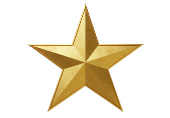 Obraz premium Isolated Gleaming Gold Star with Textured Surface