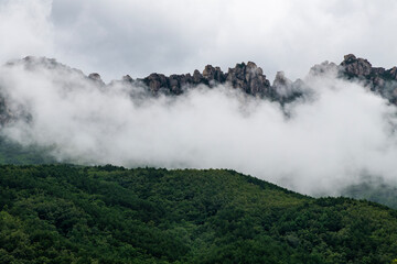 rock and cloud on the mountain